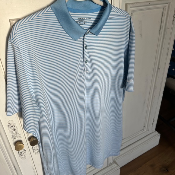 Nike Golf Standard Fit Dri Fit Polo Shirt Size XL Men’s Blue Stripe - Picture 2 of 6